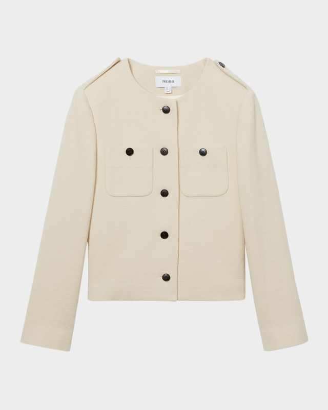 Blane Button-Down Wool Jacket